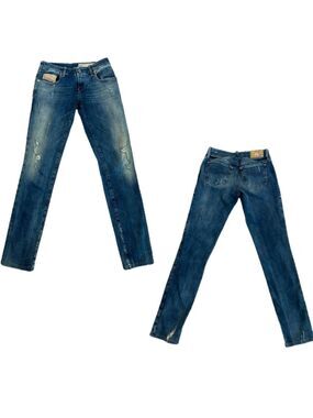 diesel women’s grupee super slim skinny low waist denim jeans Sz 28 stretch